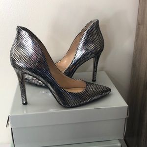 Jessica Simpson Silver Heels